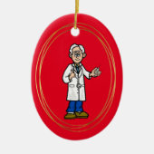 Ältere männliche Ärztin Weihnachtsschmuck (Vorne)