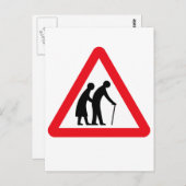 Ältere Menschen (1), Traffic Sign, UK Postkarte (Vorne/Hinten)