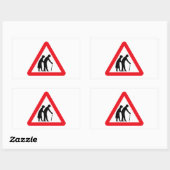 Ältere Menschen (1), Traffic Sign, UK Rechteckiger Aufkleber (Blatt)