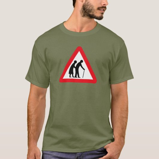 Ältere Menschen (1), Verkehrszeichen, T-Shirt (Vorderseite)