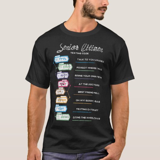 Ältere Menschen Ältere Menschen Simste Code Senior T-Shirt (Vorderseite)