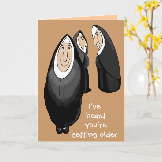 Ältere Menschen Karte (Gelbe Blume)