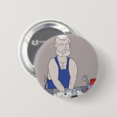 Ältere Menschen waschen die Geschirr Button (Vorne & Hinten)