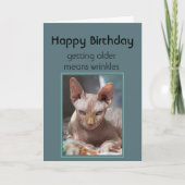 Ältere Menschen zu bekommen bedeutet Falten glückl Karte (Vorderseite)