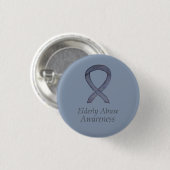 Ältere Missbrauch Bewusstsein Silver Ribbon Custom Button (Vorne & Hinten)