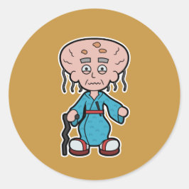 Ältere Monster Yokai Nurarihyon Runder Aufkleber