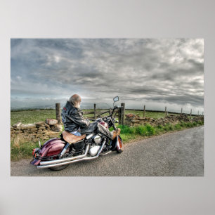 Ältere Motorräder aus Amerika Poster