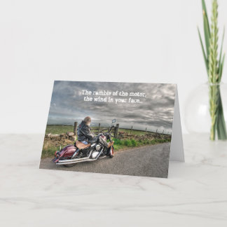 Ältere Motorradfahrer Geburtstag Karte