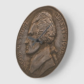 Ältere Nickel-USA-Währung Große Wanduhr (Winkel)
