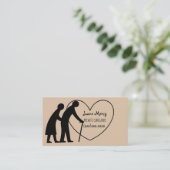 Ältere Paare drucken Niedliche private Betreuung Visitenkarte (Stehend Vorderseite)