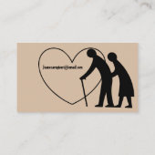 Ältere Paare drucken Niedliche private Betreuung Visitenkarte (Rückseite)