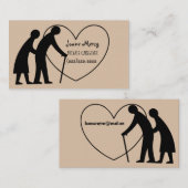 Ältere Paare drucken Niedliche private Betreuung Visitenkarte (Vorne/Hinten)