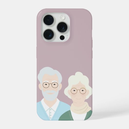 Ältere Paare iPhone Case Hülle (Rückseite)