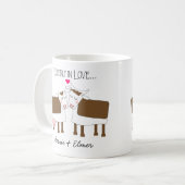 Ältere Patienten in der Liebe Persönliche Umarmung Kaffeetasse (Vorderseite Links)