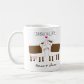 Ältere Patienten in der Liebe Persönliche Umarmung Kaffeetasse (Links)