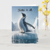 Ältere Pinguine im Eis Karte (Gelbe Blume)