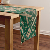 Ältere Runen - Futhark Muster-Gold auf Malachit #1 Kurzer Tischläufer (Beispiel)