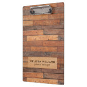 Ältere rustikal-braune Holzplanken Klemmbrett (Links)