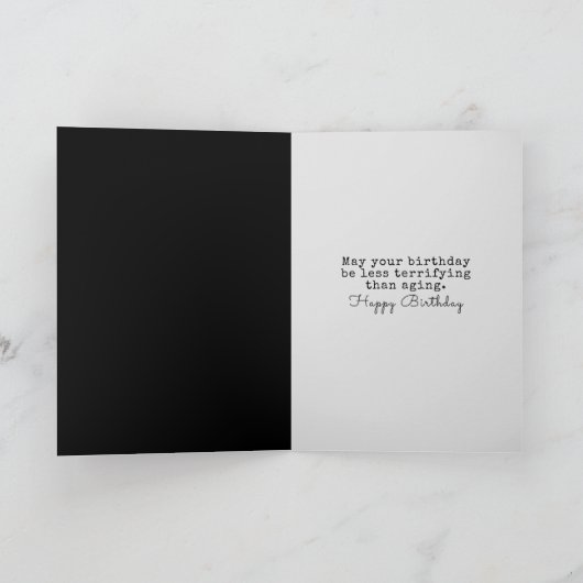 Ältere Skeleton Geburtstagskupcake Karte (Innenseite)