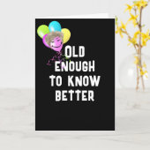 Ältere Spaß mit Balloons Karte (Gelbe Blume)