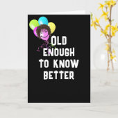 Ältere Spaß mit Balloons Karte (Gelbe Blume)