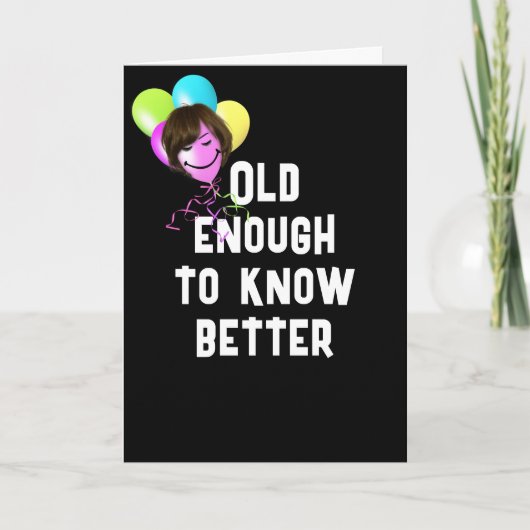 Ältere Spaß mit Balloons Karte (Vorderseite)