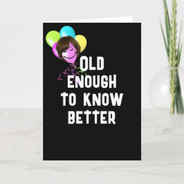 Ältere Spaß mit Balloons Karte