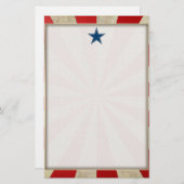 Ältere US Flagge - Rot, Weiß und Blau Briefpapier (Vorne/Hinten)