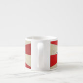 Ältere US Flagge - Rot, Weiß und Blau Espressotasse (Rückseite)