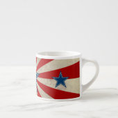 Ältere US Flagge - Rot, Weiß und Blau Espressotasse (Rechts)