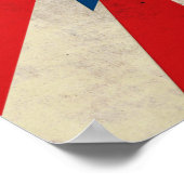 Ältere US Flagge - Rot, Weiß und Blau Poster (Ecke)