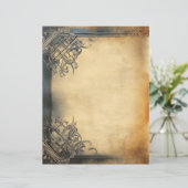 Ältere Vintage Pergamentpapiere dekorative Grenze (Stehend Vorderseite)