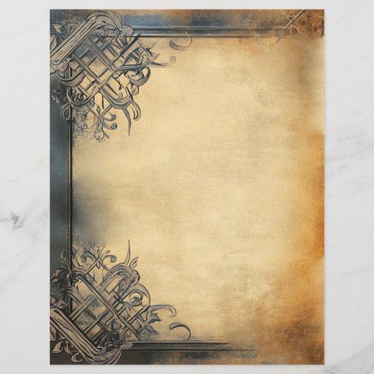 Ältere Vintage Pergamentpapiere dekorative Grenze (Vorderseite)