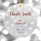 Ältere Weihnachtselfen Keramik Ornament