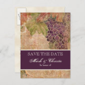 Ältere Weinberge Save the Date Postkarte (Vorne/Hinten)