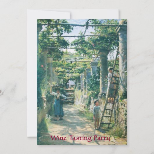 ÄLTERE WEINRÜSTE WEIN PARTY EINLADUNG (Vorderseite)