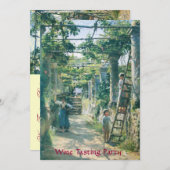 ÄLTERE WEINRÜSTE WEIN PARTY EINLADUNG (Vorne/Hinten)