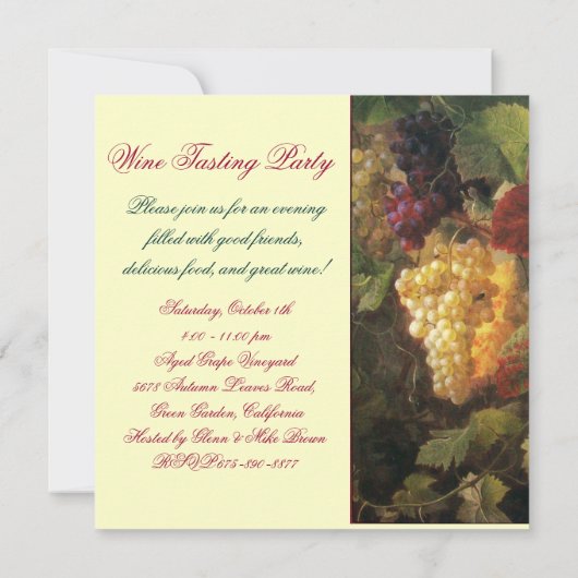 ÄLTERE WEINRÜSTUNG PARTY EINLADUNG (Rückseite)