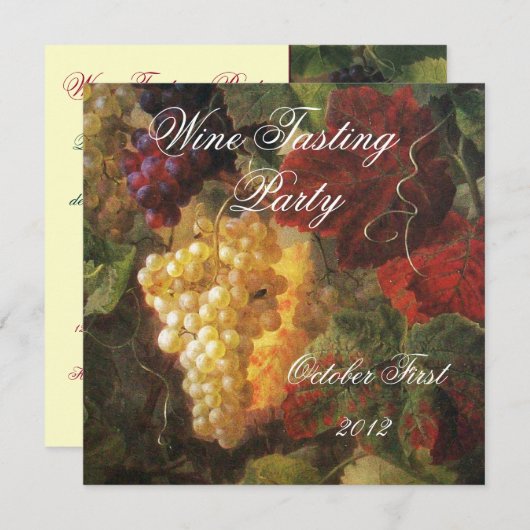 ÄLTERE WEINRÜSTUNG PARTY EINLADUNG (Vorne/Hinten)