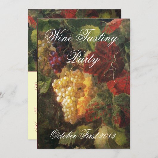 ÄLTERE WEINRÜSTUNG PARTY EINLADUNG (Vorne/Hinten)