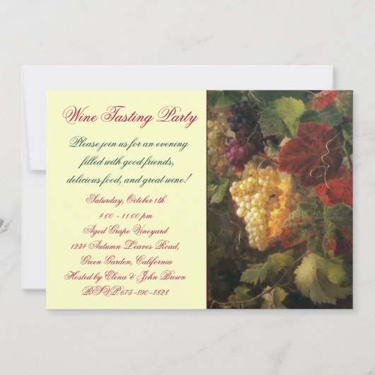 ÄLTERE WEINRÜSTUNG PARTY EINLADUNG (Rückseite)