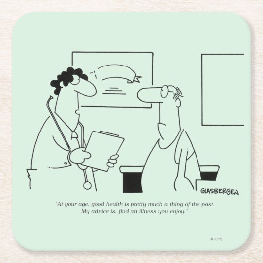 Ältere werden rechteckiger pappuntersetzer (Vorderseite)