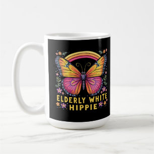 Ältere White Hippie Funny Quote Retro Spaß Kaffeetasse