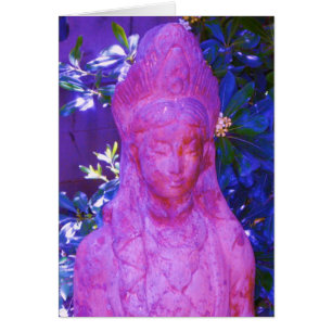Altered Blue Quan Yin Statue