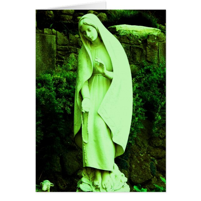 Altered Green Jungfrau Mary Garden Statue (Vorne)