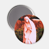 Altered Red Jungfrau Mary Magnet (Vorderseite/Rückseite)