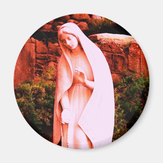 Altered Red Jungfrau Mary Magnet (Vorne)