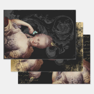 Altered young Marie Antoinette portrait Geschenkpapier Set