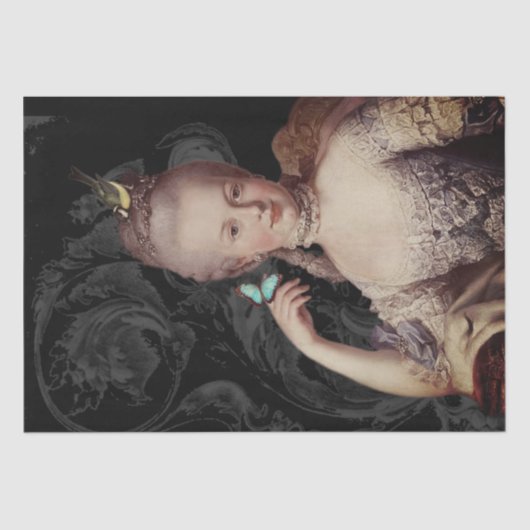 Altered Young Marie Antoinette Portrait Seidenpapier (Vorderseite)