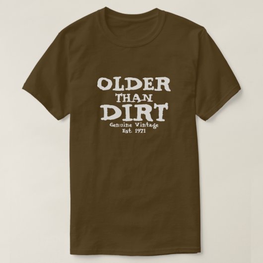 Älterer als Vintager Design-T - Shirt (Design vorne)